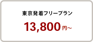 東京発着フリープラン 13,800円〜