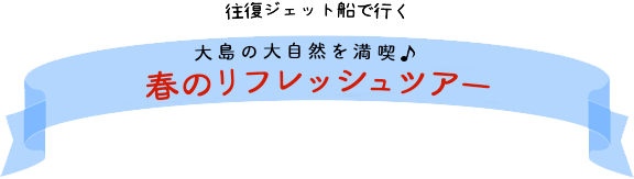 往復ジェット船で行く 大島の大自然を満喫♪ 春のリフレッシュツアー