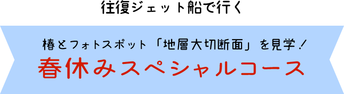 船で行く伊豆大島日帰りバスツアー 春休みスペシャルコース 東海汽船 東海汽船