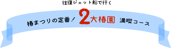 往復ジェット船で行く 椿まつりの定番！2大椿園 満喫コース